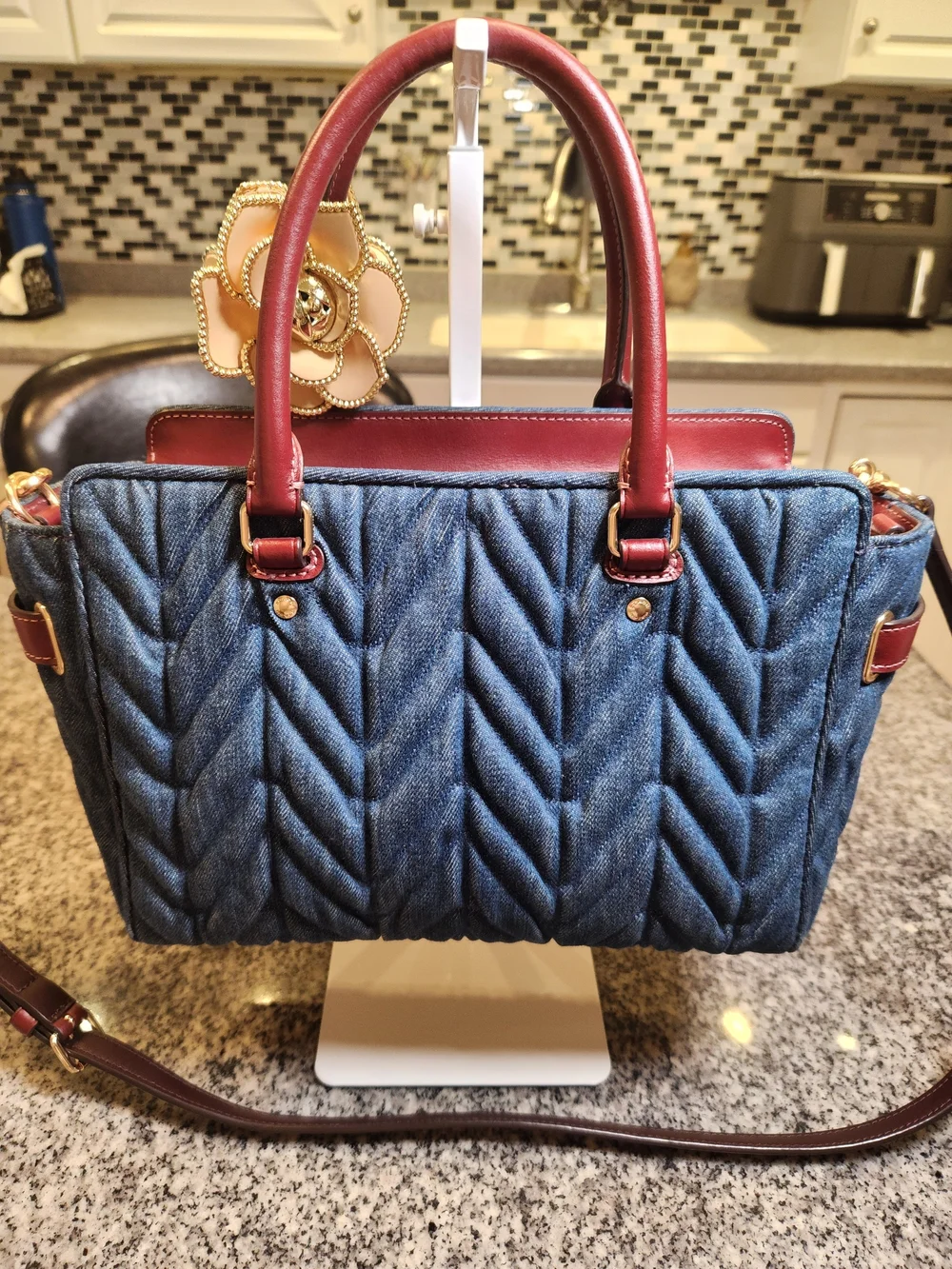 Coach Blake Carryall 25 in Quilted Denim (Style F39905)
